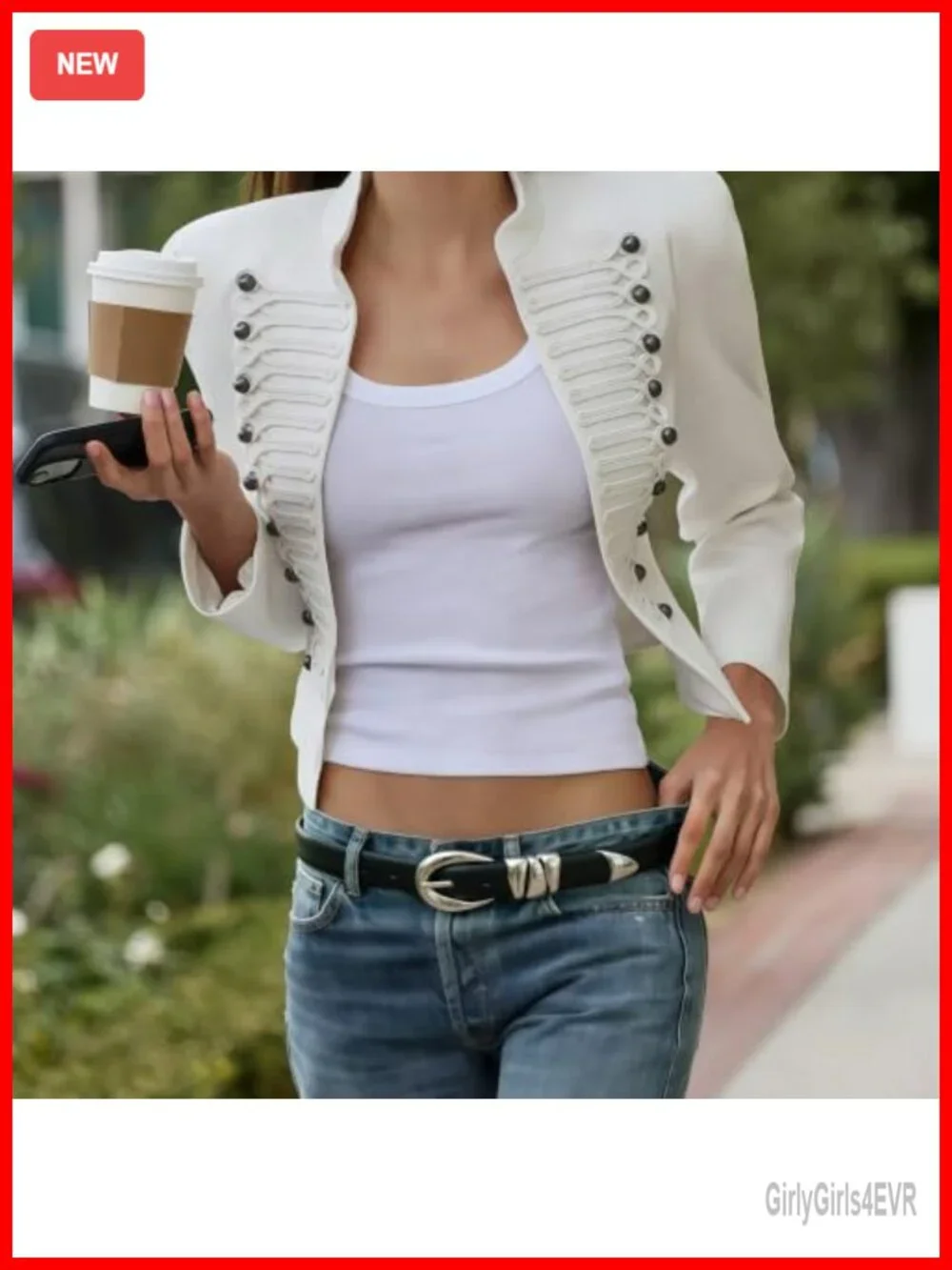Women Skinny Faux Leather Belt with Buckle